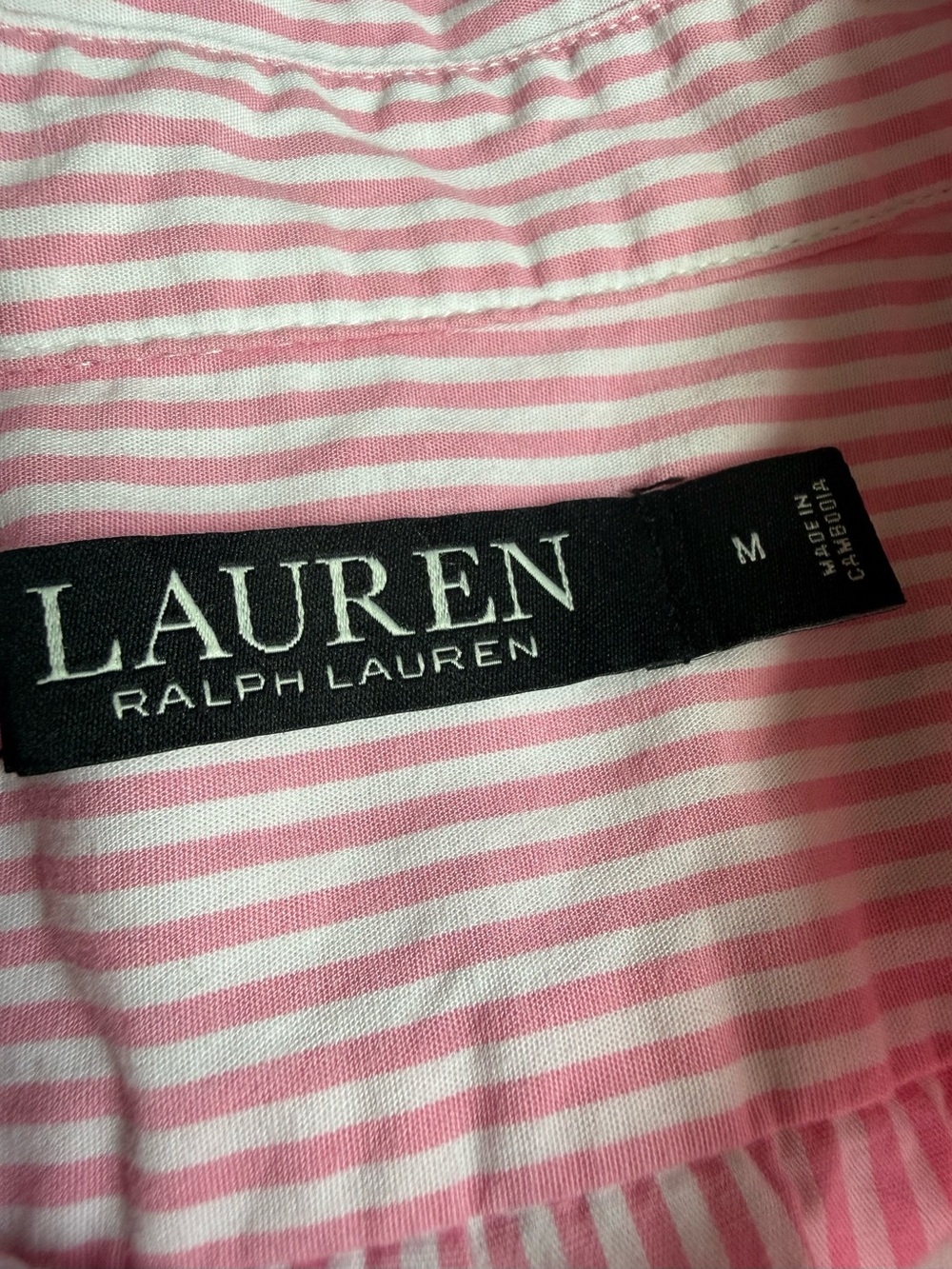 Lauren Ralph Lauren Heritage Essentials Woven Sleep Shirt Size M 100% Cotton - Picture 4 of 15